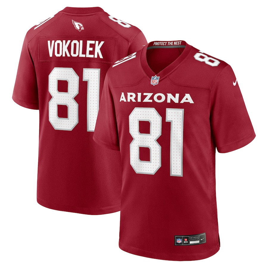 Travis Vokolek 81 Arizona Cardinals Team Game Men Jersey - Cardinal JS5534 nicesnker
