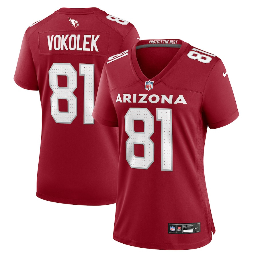 Travis Vokolek 81 Arizona Cardinals Women's Game Jersey - Cardinal JS8451 nicesnker