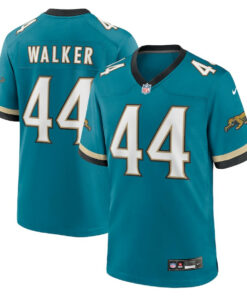 Travon Walker 44 Jacksonville Jaguars Prowler Throwback Player Game Men Jersey - Teal JS7101 nicesnker
