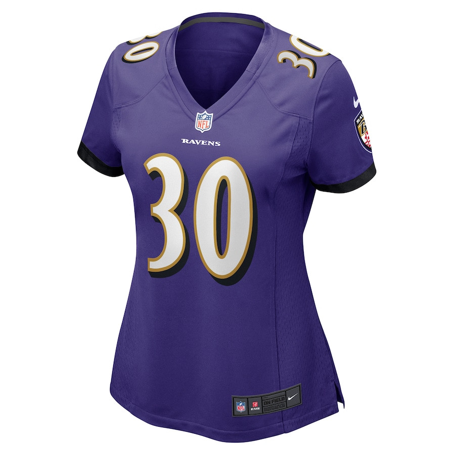 Trayvon Mullen 30 Baltimore Ravens Women's Game Jersey - Purple JS7634 nicesnker - Image 2