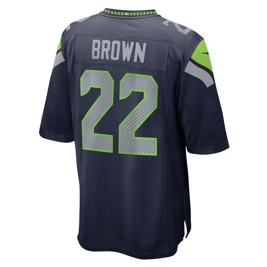 Tre Brown 22 Seattle Seahawks Game Men Jersey - College Navy JS2534 nicesnker - Image 3