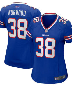 Tre Norwood 38 Buffalo Bills Game Women Jersey - Royal JS1210 nicesnker