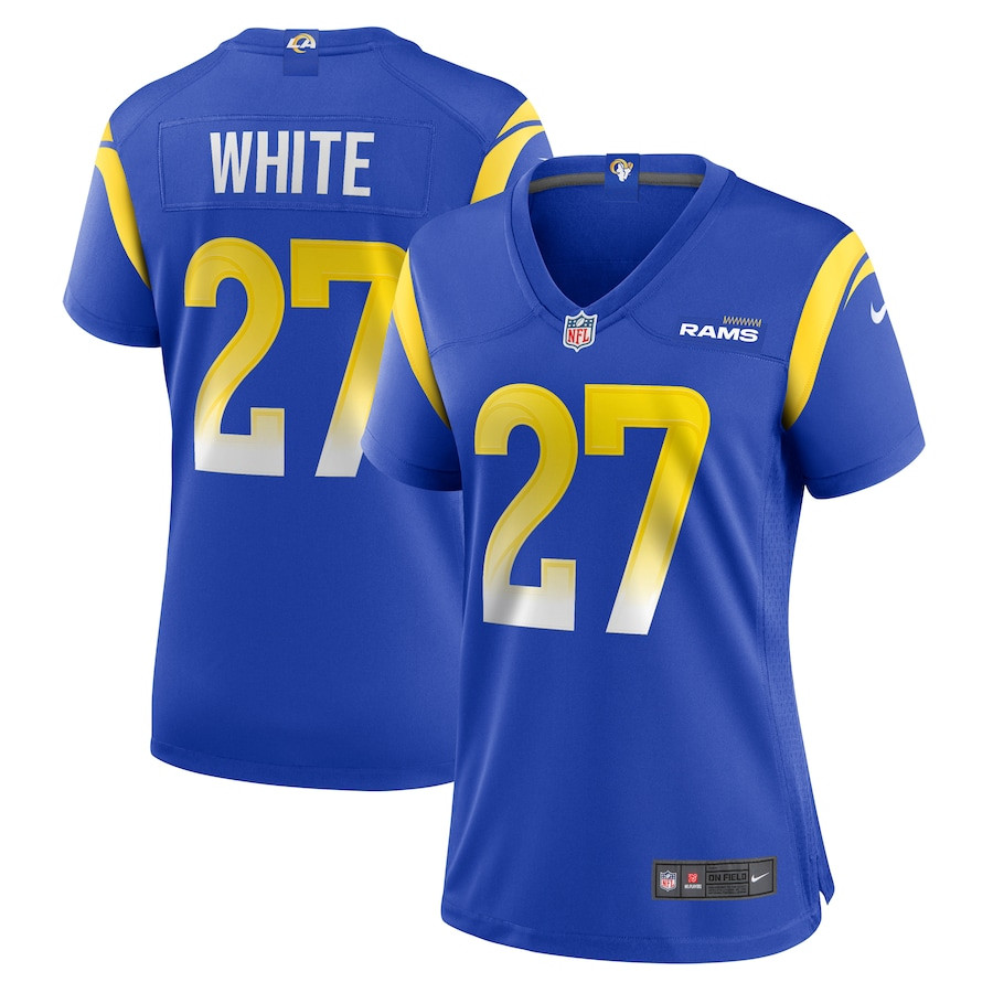 Tre'Davious White 27 Los Angeles Rams Game Women Jersey - Royal JS6674 nicesnker