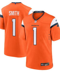 Tremon Smith 1 Denver Broncos Team Game Men Jersey - Orange JS9431 nicesnker