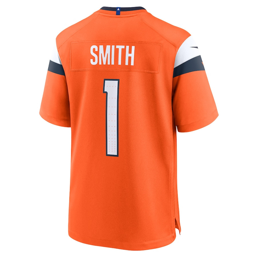 Tremon Smith 1 Denver Broncos Team Game Men Jersey - Orange JS9431 nicesnker - Image 3