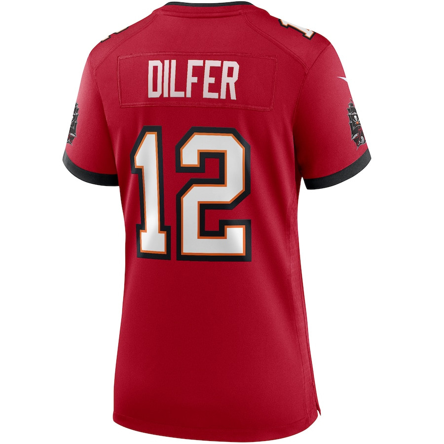 Trent Dilfer 12 Tampa Bay Buccaneers Women Game Retired Jersey - Red JS2506 nicesnker - Image 3