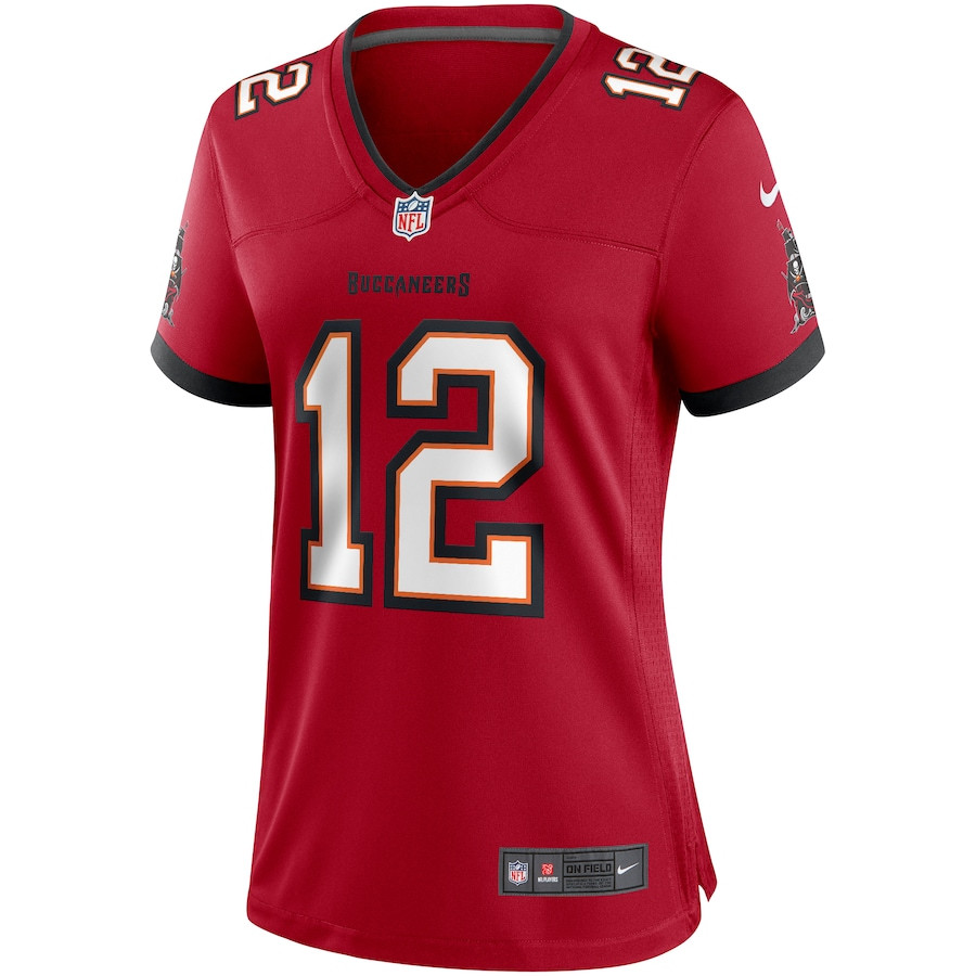 Trent Dilfer 12 Tampa Bay Buccaneers Women Game Retired Jersey - Red JS2506 nicesnker - Image 2
