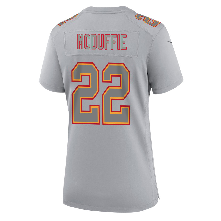 Trent McDuffie 22 Kansas City Chiefs Super Bowl LVIII Champions 4X Atmosphere Fashion Game Women Jersey - Gray JS6179 nicesnker - Image 3