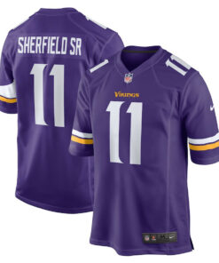 Trent Sherfield Sr. 11 Minnesota Vikings Game Men Jersey - Purple JS5951 nicesnker
