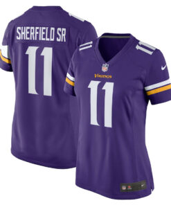 Trent Sherfield Sr. 11 Minnesota Vikings Women's Game Jersey - Purple JS2866 nicesnker