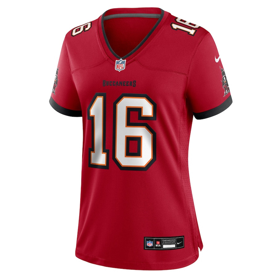 Trenton Gill 16 Tampa Bay Buccaneers Women's Team Game Jersey - Red JS5353 nicesnker - Image 2
