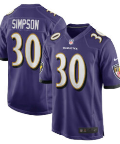 Trenton Simpson 30 Baltimore Ravens Game Men Jersey - Purple JS1984 nicesnker