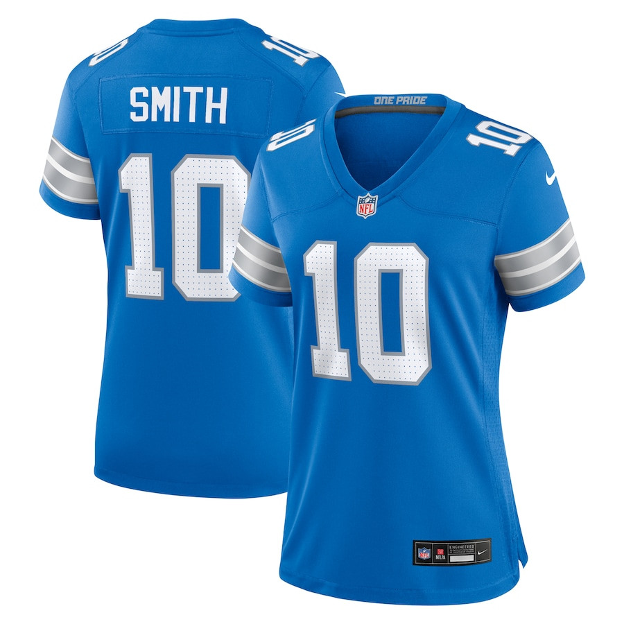 Tre'Quan Smith 10 Detroit Lions Women's Game Jersey - Blue JS8619 nicesnker