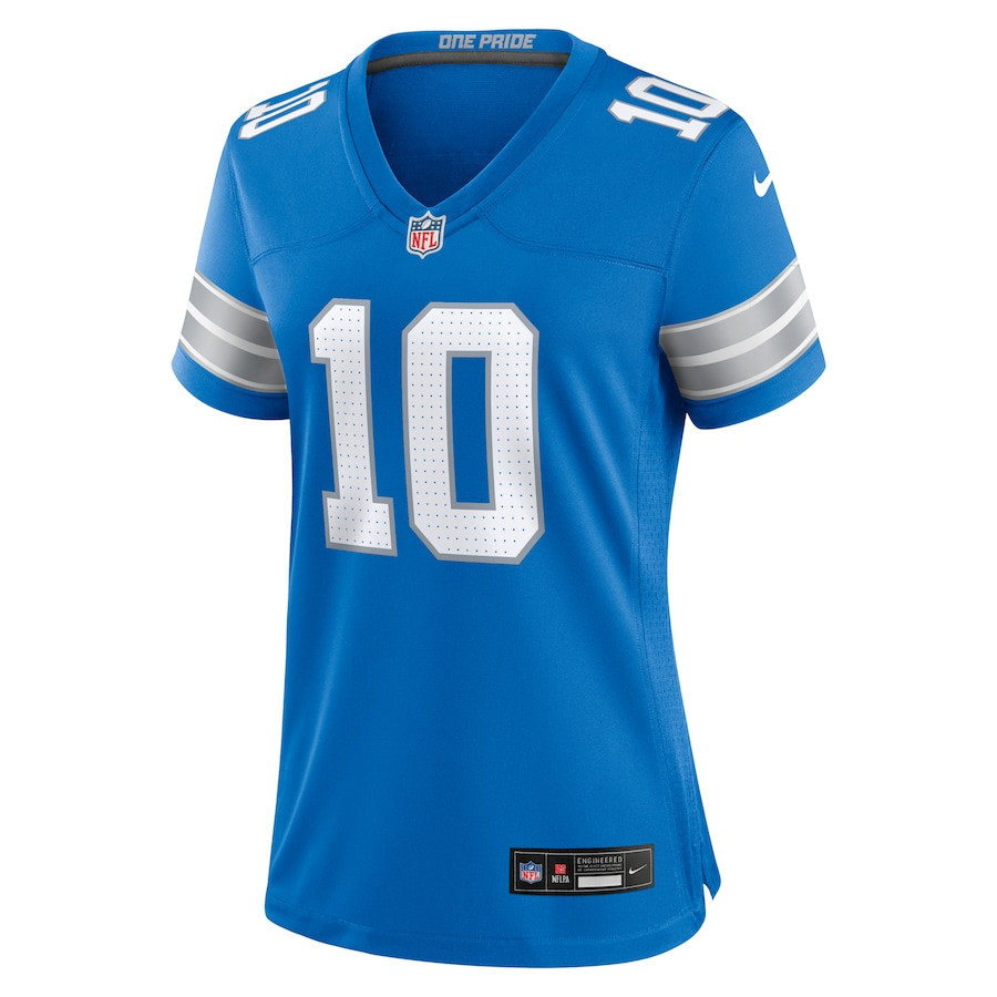 Tre'Quan Smith 10 Detroit Lions Women's Game Jersey - Blue JS8619 nicesnker - Image 2