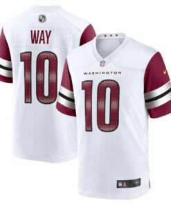 Tress Way 10 Washington Commanders Game Men Jersey - White JS5205 nicesnker