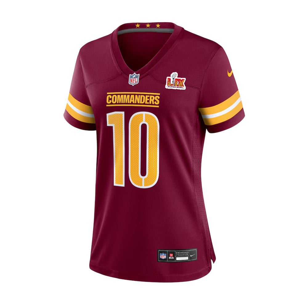 Tress Way #10 Washington Commanders Super Bowl LIX Women's Jersey - Burgundy JS6608 nicesnker - Image 2