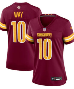 Tress Way 10 Washington Commanders Women's Game Jersey - Burgundy JS5558 nicesnker