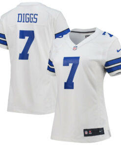 Trevon Diggs 7 Dallas Cowboys Women Game Jersey - White JS2372 nicesnker