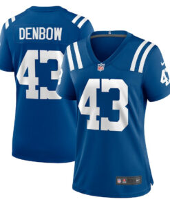 Trevor Denbow 43 Indianapolis Colts Women's Game Jersey - Royal JS5766 nicesnker