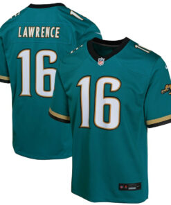 Trevor Lawrence 16 Jacksonville Jaguars Prowler Throwback Player Game YOUTH Jersey - Teal JS2872 nicesnker