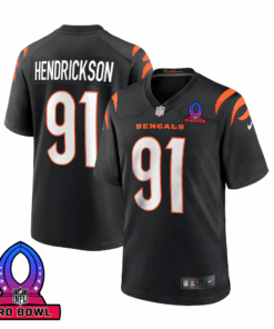 Trey Hendrickson 91 Cincinnati Bengals 2025 Pro Bowl Patch Game Men Jersey - Black JS3020 nicesnker
