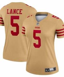 Trey Lance 5 San Francisco 49ers Women Team Inverted Legend Jersey - Gold JS6875 nicesnker