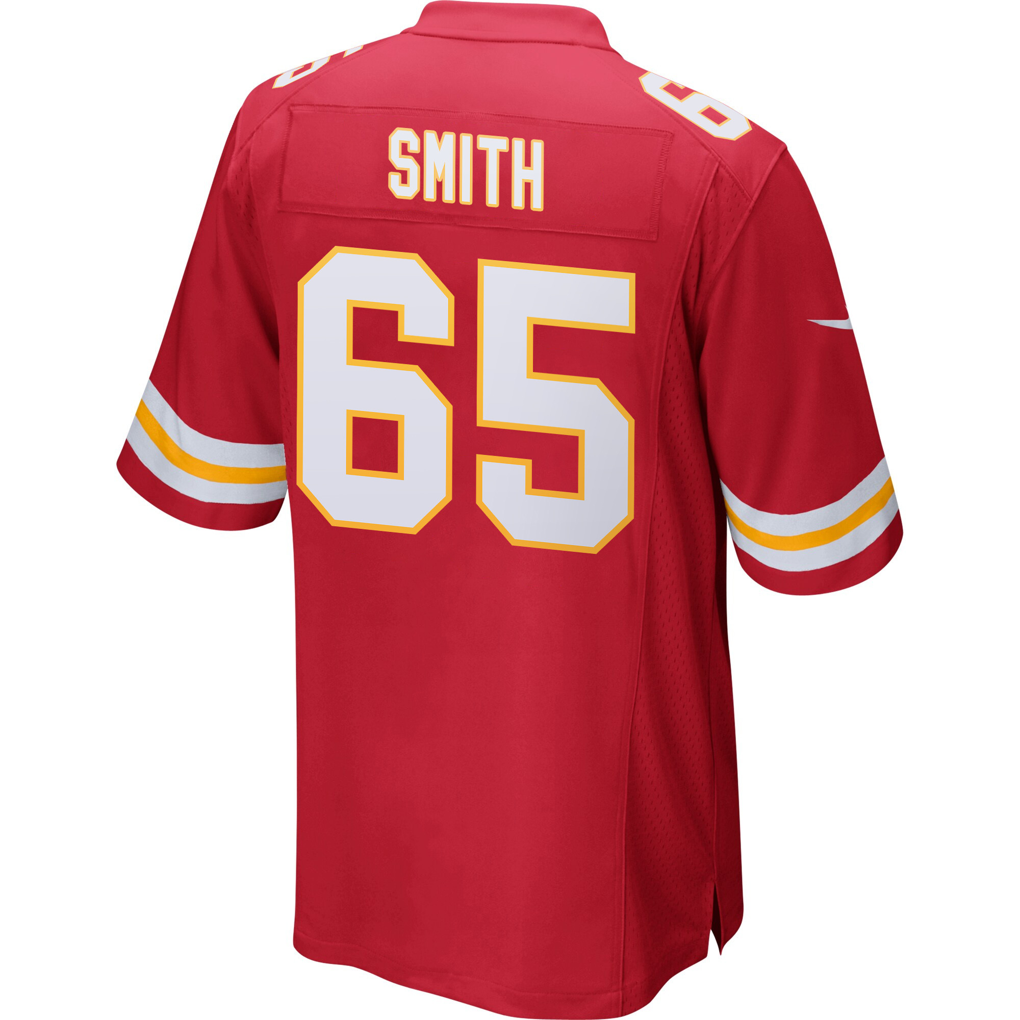 Trey Smith 65 Kansas City Chiefs Super Bowl LIX New Orleans Patch Game Men Jersey - Red JS3826 nicesnker - Image 2