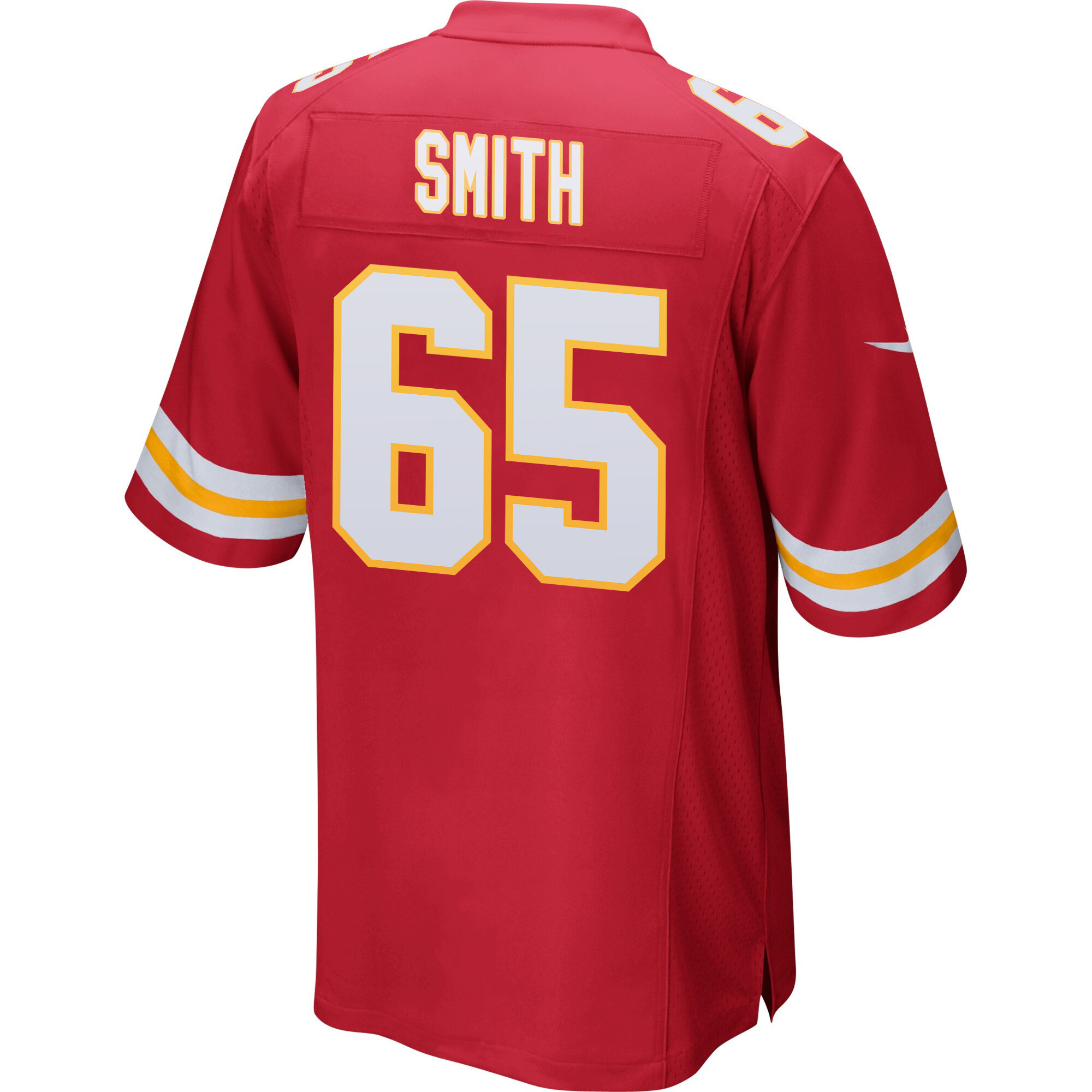 Trey Smith 65 Kansas City Chiefs Super Bowl LVIII Patch Game Men Jersey - Red JS8510 nicesnker - Image 3