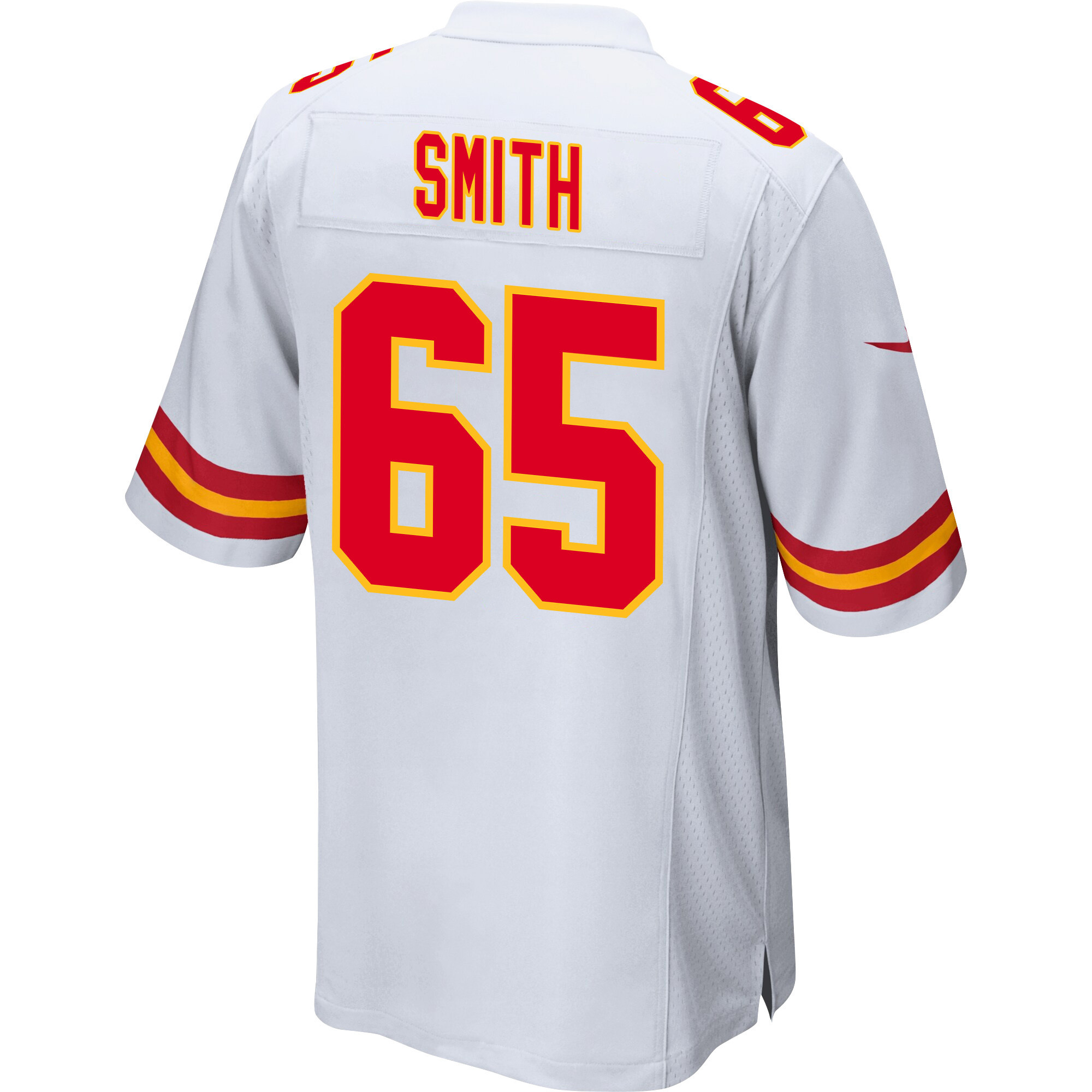 Trey Smith 65 Kansas City Chiefs Super Bowl LVIII Patch Game Men Jersey - White JS1550 nicesnker - Image 3