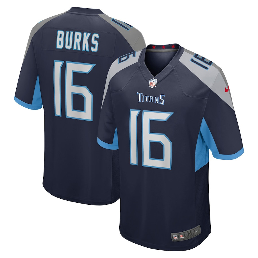 Treylon Burks 6 Tennessee Titans Men Team Game Jersey - Navy JS2175 nicesnker