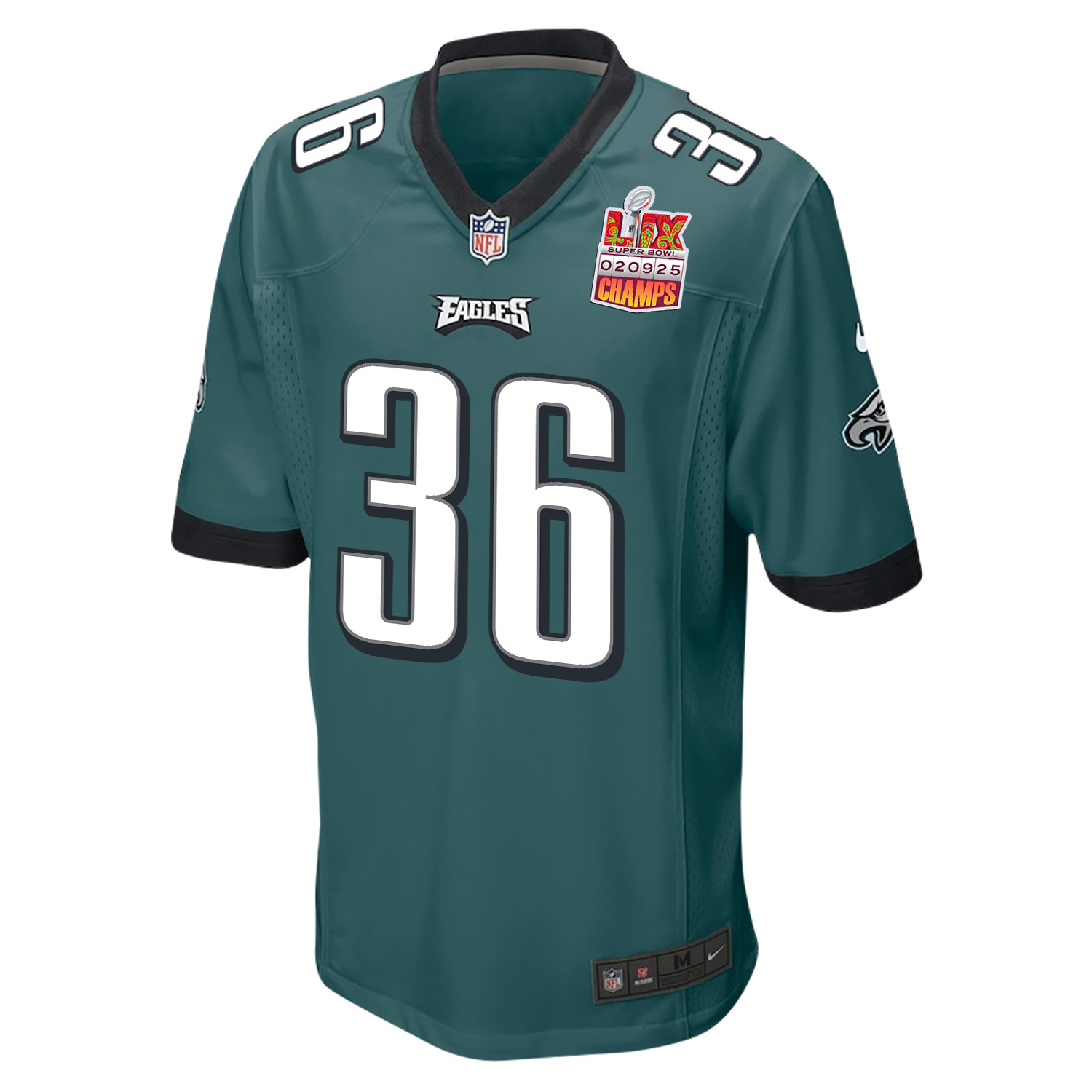 Tristin McCollum 36 Philadelphia Eagles Super Bowl LIX Champions Patch Game Men Jersey - Midnight Green JS6100 nicesnker - Image 3