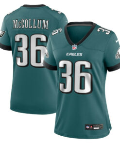 Tristin McCollum 36 Philadelphia Eagles Women's Team Game Jersey - Midnight Green JS2362 nicesnker