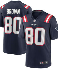 Troy Brown 80 New England Patriots Men Game Retired Jersey - Navy JS3663 nicesnker
