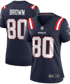 Troy Brown 80 New England Patriots Women Game Retired Jersey - Navy JS9386 nicesnker