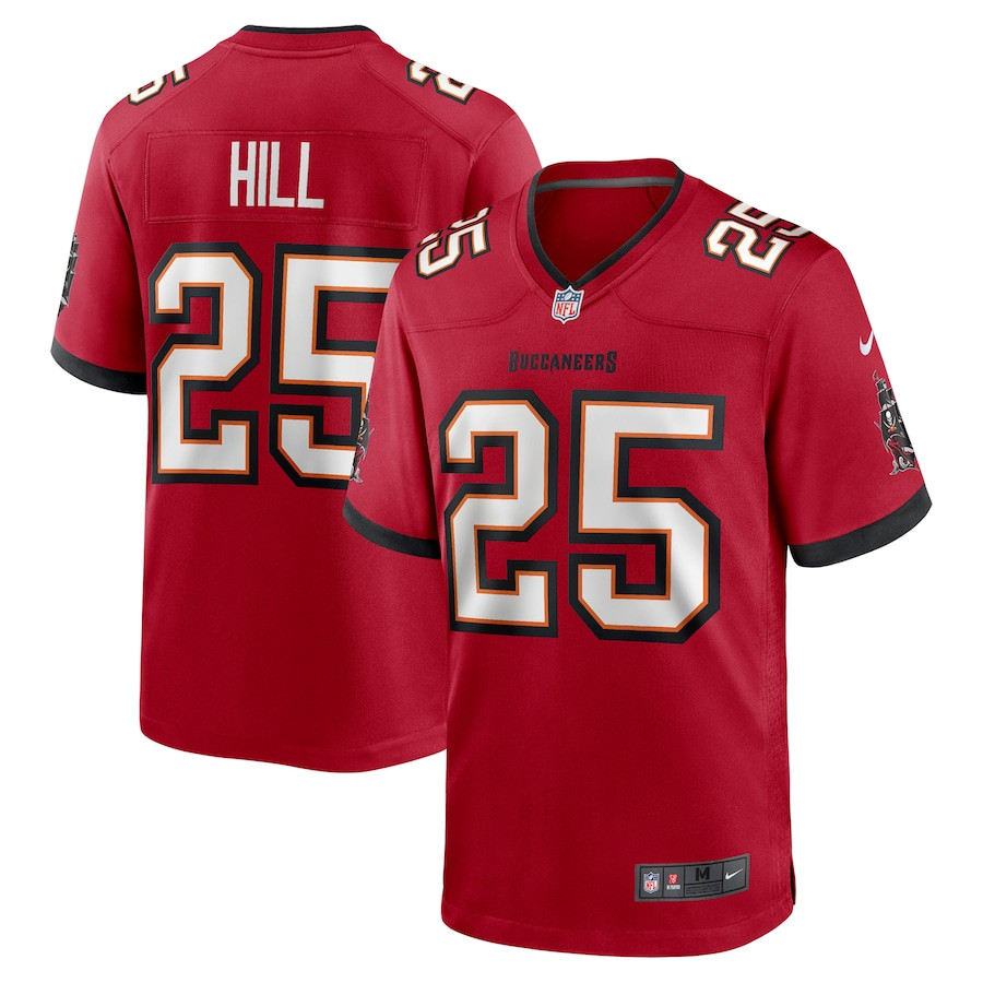 Troy Hill 25 Tampa Bay Buccaneers Game Men Jersey - Red JS2002 nicesnker
