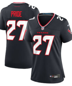 Troy Pride 27 Houston Texans Women Team Game Jersey - Navy JS5751 nicesnker