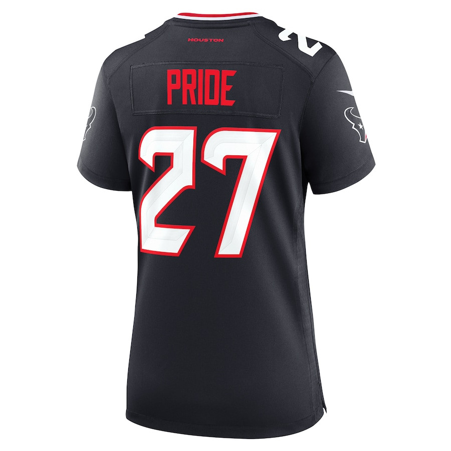 Troy Pride 27 Houston Texans Women Team Game Jersey - Navy JS5751 nicesnker - Image 3