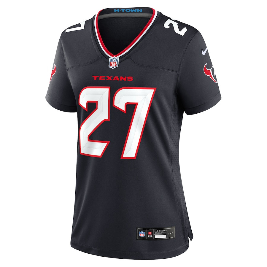 Troy Pride 27 Houston Texans Women Team Game Jersey - Navy JS5751 nicesnker - Image 2