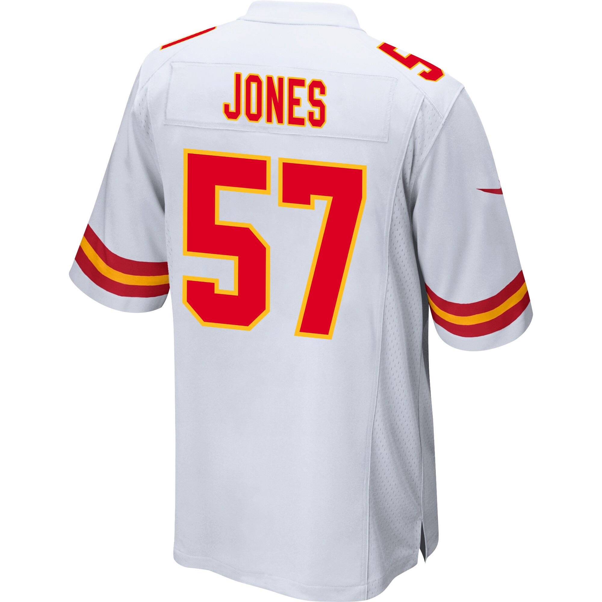 Truman Jones 57 Kansas City Chiefs Super Bowl LVIII Champions 4 Stars Patch Game Men Jersey - White JS3657 nicesnker - Image 3