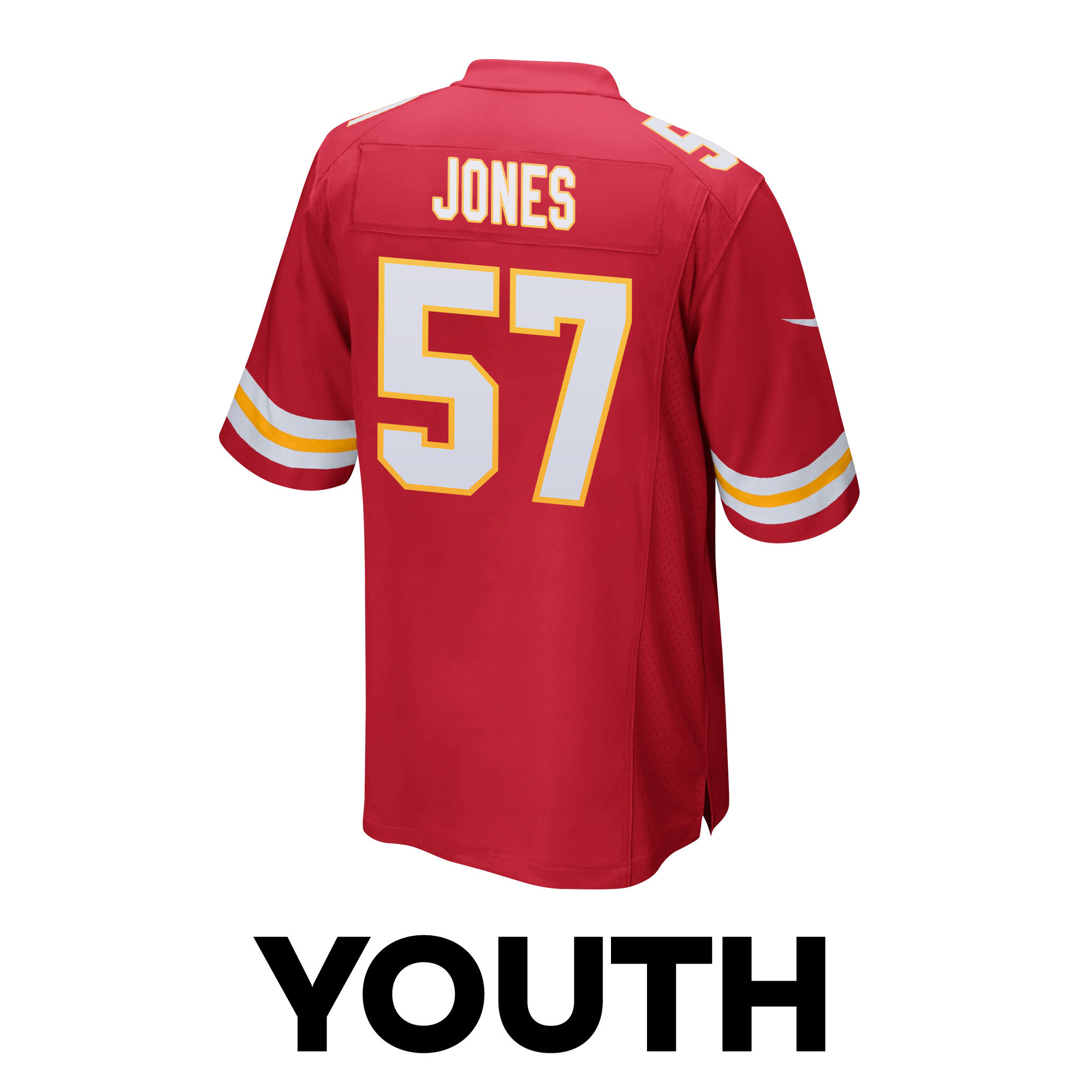 Truman Jones 57 Kansas City Chiefs Super Bowl LVIII Champions 4X Game YOUTH Jersey - Red JS8805 nicesnker - Image 3