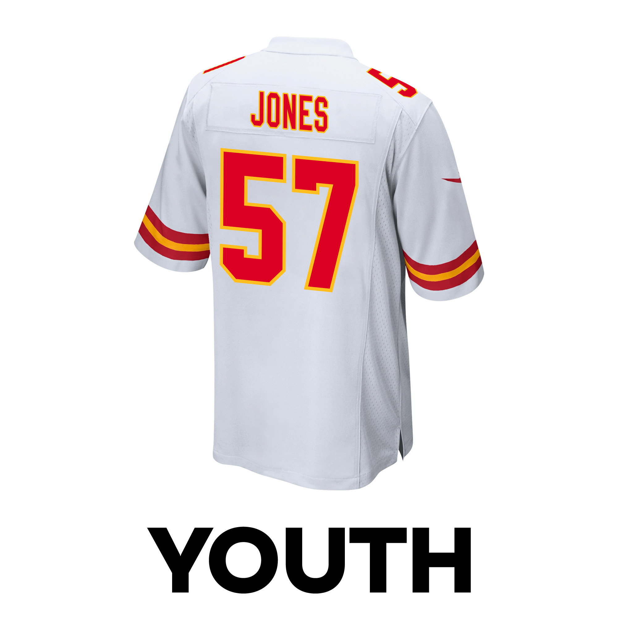 Truman Jones 57 Kansas City Chiefs Super Bowl LVIII Champions 4X Game YOUTH Jersey - White JS3085 nicesnker - Image 3