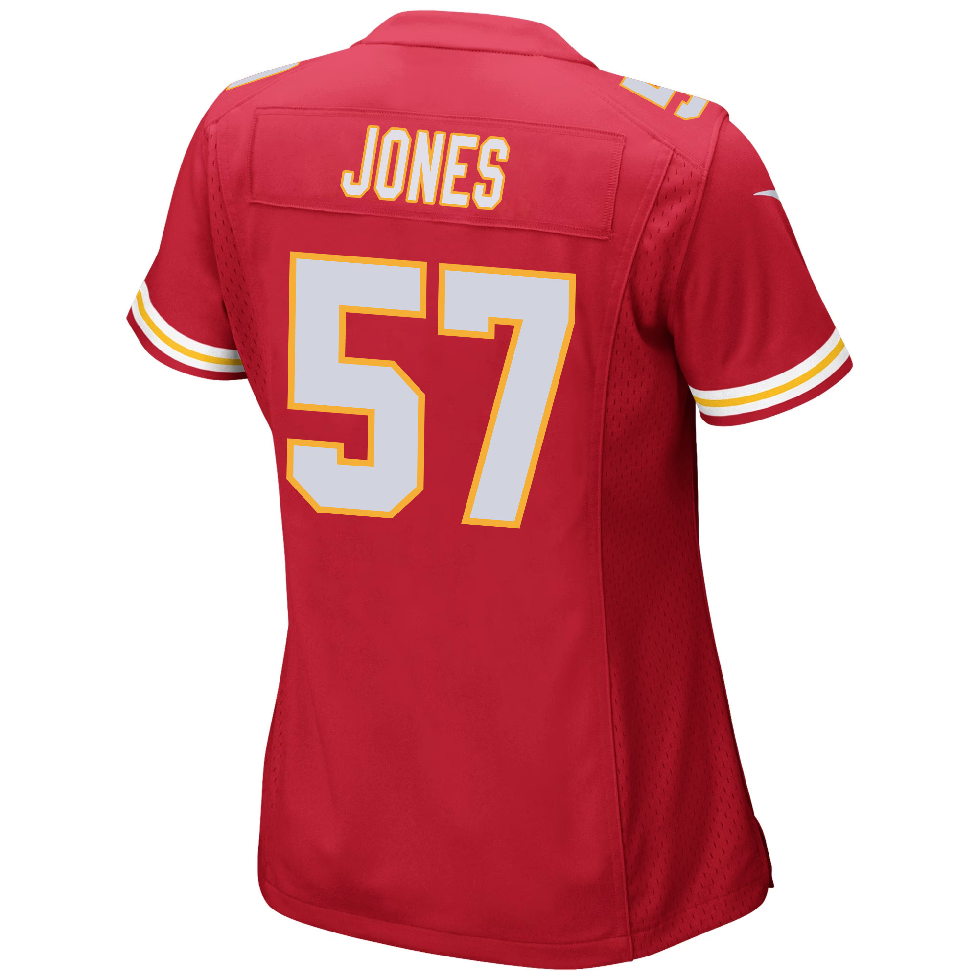 Truman Jones 57 Kansas City Chiefs Super Bowl LVIII Patch Game Women Jersey - Red JS8728 nicesnker - Image 3