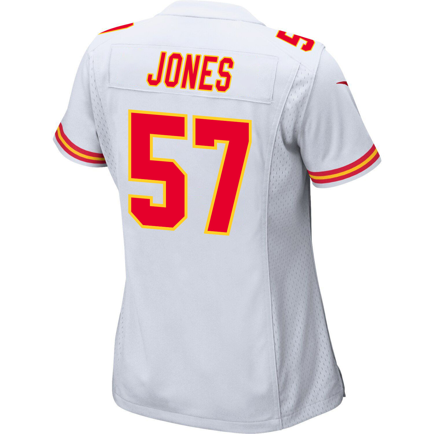 Truman Jones 57 Kansas City Chiefs Super Bowl LVIII Patch Game Women Jersey - White JS6568 nicesnker - Image 3