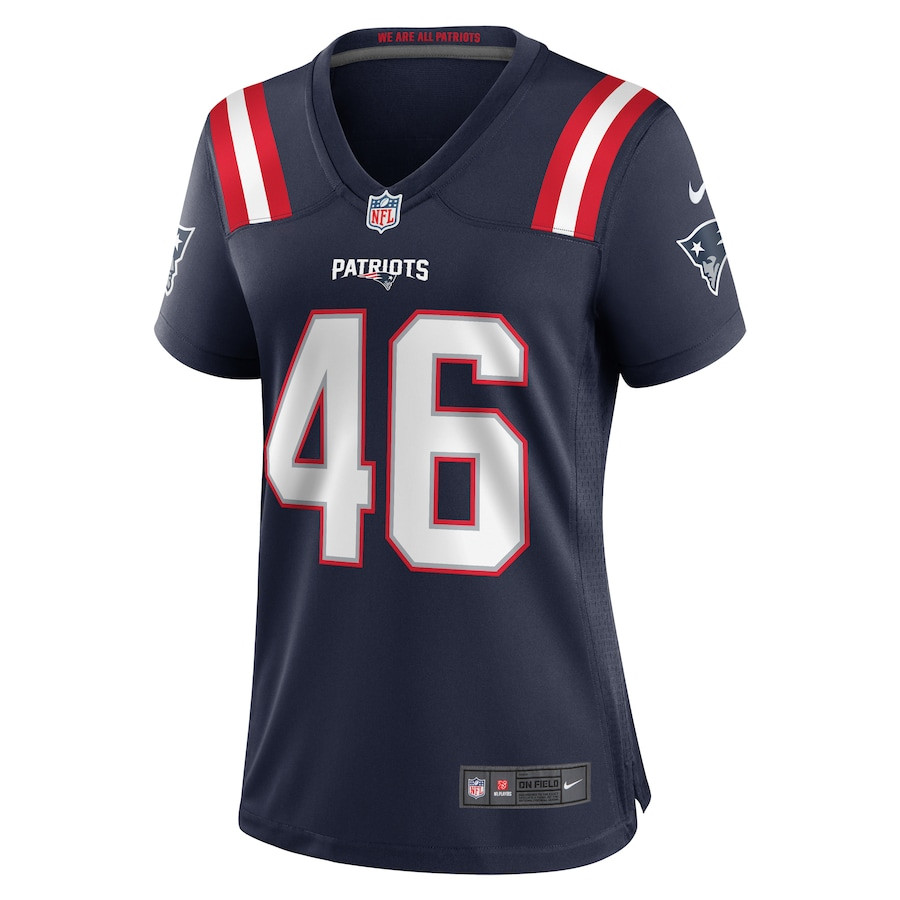 Tucker Addington 46 New England Patriots Women Home Game Jersey - Navy JS2658 nicesnker - Image 2