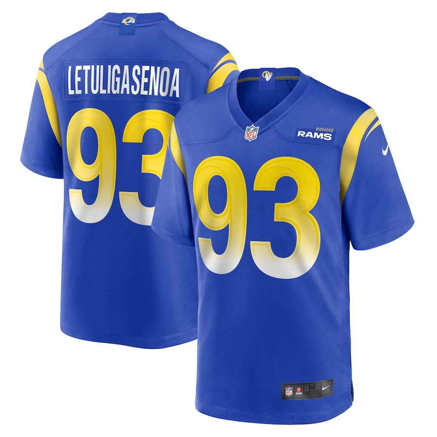 Tuli Letuligasenoa 93 Los Angeles Rams Game Men Jersey - Royal JS2461 nicesnker