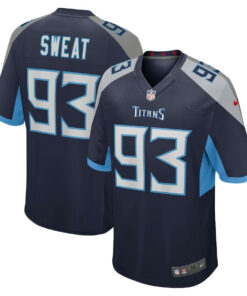 T'Vondre Sweat 93 Tennessee Titans Team Game Men Jersey - Navy JS9376 nicesnker