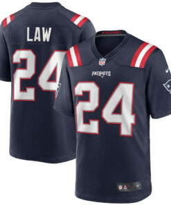 Ty Law 24 New England Patriots Men Game Retired Jersey - Navy JS8290 nicesnker
