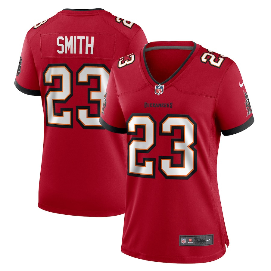 Tykee Smith 23 Tampa Bay Buccaneers Women's Game Jersey - Red JS1815 nicesnker