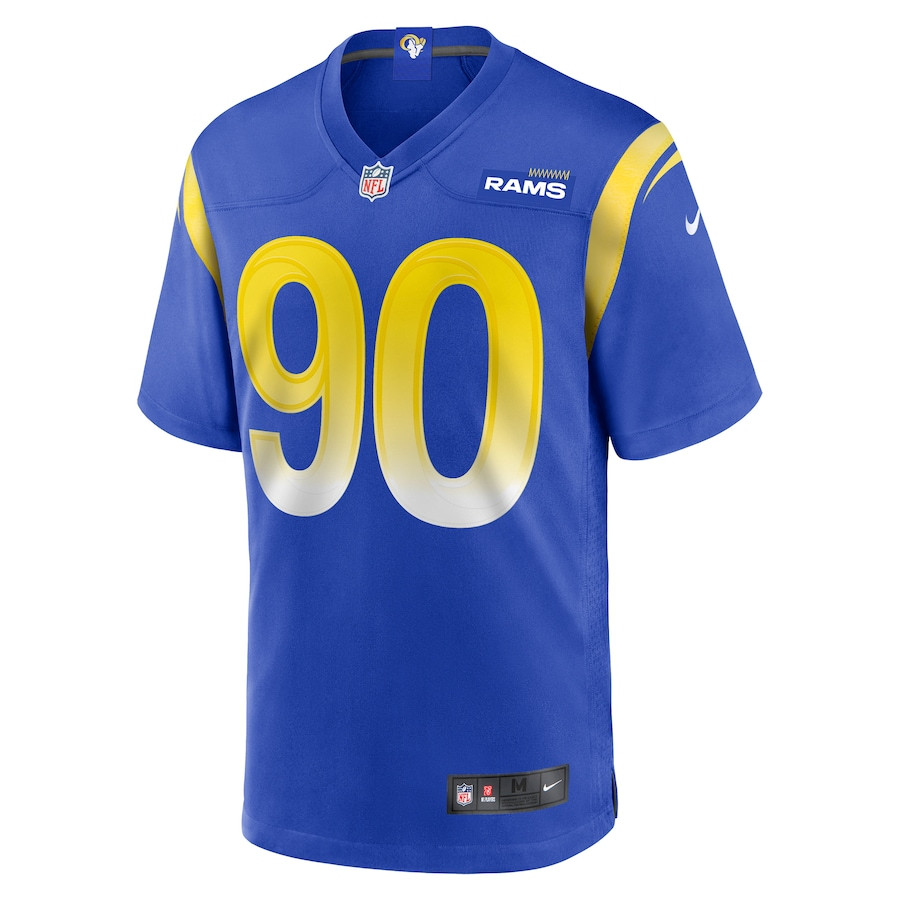 Tyler Davis 90 Los Angeles Rams Team Game Men Jersey - Royal JS6915 nicesnker - Image 2