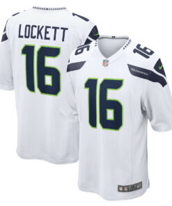 Tyler Lockett 16 Seattle Seahawks Men Game Jersey - White JS7792 nicesnker